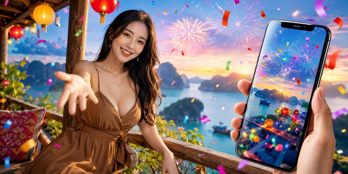 Người chơi đang sử dụng điện thoại di động trải nghiệm casino tại Sapa